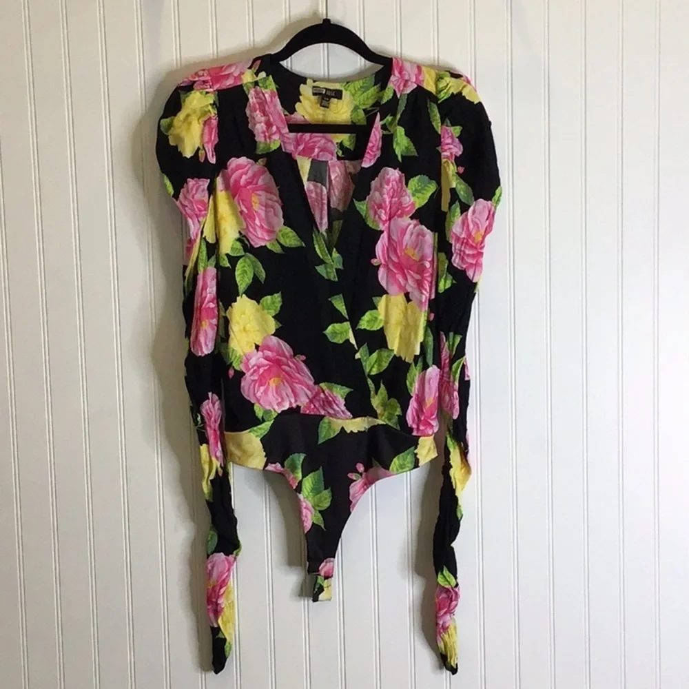 Afrm | Danna Surplice Bodysuit Anthropologie Floral Various Sizes Available - Picture 5 of 10